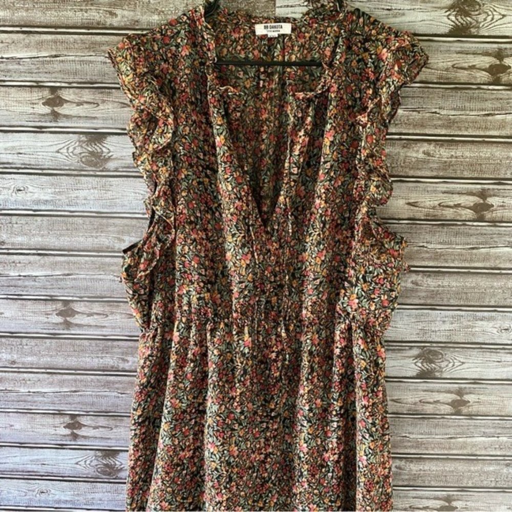 BB Dakota Steve Madden Floral Leaf Print Dress Size XXL